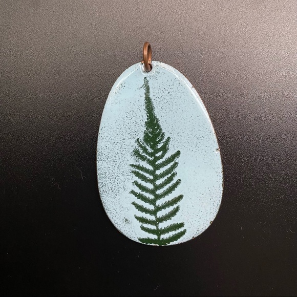 Brass Tree Painted Pendant 2.5” - Picture 5 of 5